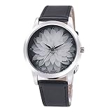 YunYoud Mode Blume Leder Analog Quarz Vogue Armbanduhr damenuhren Uhr Uhren schmuck Silber damenarmbanduhren armbanduhren Gold Damen armbanduhrgünstig lederarmband automatikuhr