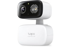 Tapo C216 mini kamera monitoringowa z nagrywaniem, 2K 3 MP, zasięg 360°, do użytku wewnątrz i na zewnątrz, rozpoznawanie sztucznej inteligencji i powiadomienia, karta microSD do 512 GB, 105,3 × 77,8 ×