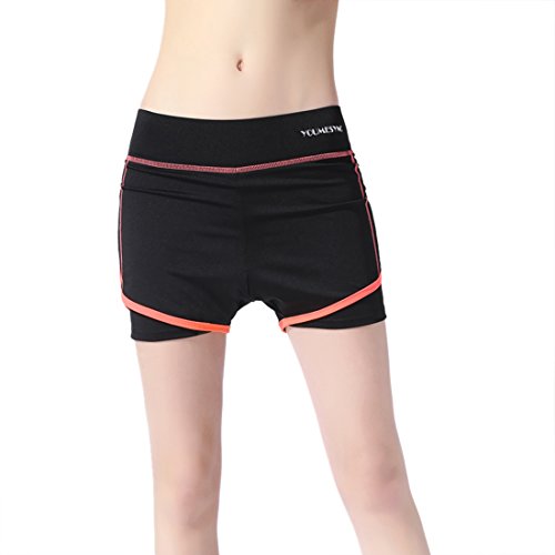 Encounter 2 in 1 Damen Shorts Kurze Hosen Yogahose Sporthose Trainingshose Jogginhose Pants Stretch Short