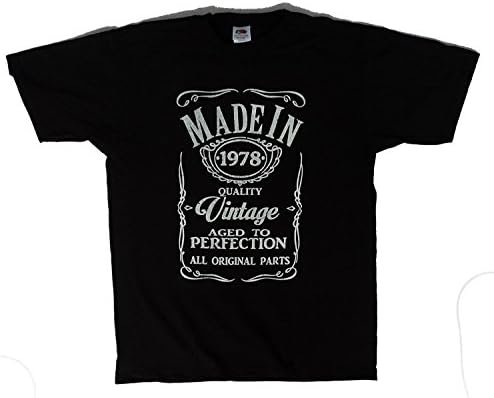 CottonJuice Designs Made In 1978 Quality Vintage, Funny Men's 40th Birthday Gift Idea t Shirt (XX-Large)