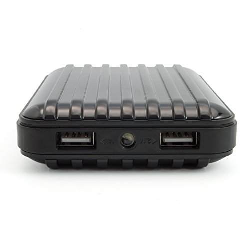 Iphone 5 5s 5c Powerbank 12000 mAh Extern Ladegerät Extern Batterie AKKU Zusatzakku mit 5 Adapter für Unterwegs für iPhone 4S 5 und Ipad (Schwarz) - 6