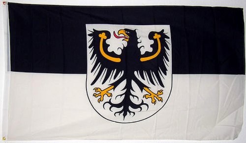 Qualitäts Fahne Flagge Ostpreußen 90 x 150 cm mit verstärktem Hissband