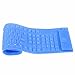 Produktbild KOBWA Silikon Weich Tastatur USB Wired Standard Tastatur, Wasserdicht staubdicht Anti-Säure- und Alkali Tragbar Silent Tastatur Blau