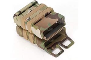 Gexgune Tactical Fast Magazine Pouch 5.56mm M4 Portariviste Set di Accessori per Caccia Militare con Doppia Clip per Cintura Magnetica (4 Colori opzionali)