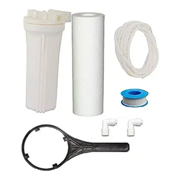 RRPURE Pre Filter Housing Kit with Spun Filter,Spanner,Teflon Tape, Pipe(2 Meter) for All Type of Ro Water Purifiers
