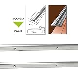 Tapajuntas atornillable para moqueta inoxidable 100 cm.
