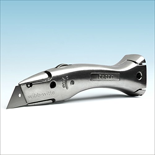 10 Trapezklingen + 10 Hakenklingen + 1 Teppichmesser Delphin + Köcher Neu - 2