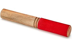 ZAP IMPEX Bacchette in legno per campane tibetane – Robusto bastone in legno con rivestimento in pelle per migliorare il suono e la meditazione