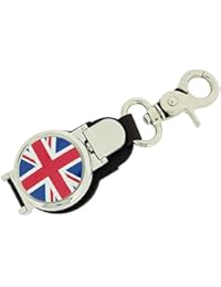 Boxx Gents Union Jack Flag Picture Keyring Fob Watch, Magnetic Closure Boxx342