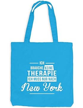 Jutebeutel - Ich Brauche Keine Therapie New York - Therapy Urlaub USA
