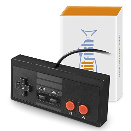 Twitfish Mando para la Nintendo Classic Mini (1* Mando para la Nintendo Classic Mini Negro)