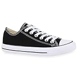  Stiefelparadies Damen Sneakers Sportschuhe Schnürer Schuhe 172625 Schwarz Weiss Ambler 38 Flandell