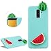 Produktbild DasKAn Karikatur 3D Wassermelone Silikon Hülle für Samsung A6 Plus 2018, Niedlich Früchte Muster Ultra Dünn Schlank Matt Weich Gummi Rückseite Handyhülle Stoßfest Kratzfest Flexibel Schutzhülle,Grün