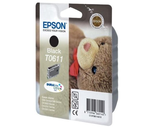 Epson T0611 Cartouche d'encre d'origine DURABrite Ultra noire pour D68 D88 D88PE DX3850 4250 4850