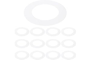 PATIKIL 3" ID 4.7" OD Plastic Trim Ring, 12 Pcs Ceiling Light Goof Rings Matte Circular Light Cover Lighting Fixture for Ceiling Wall Recessed Can Downlights, Translucent Matte White