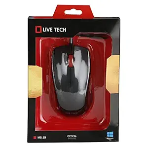 Live Tech MS-19 USB Wired Black Color Optical Mouse