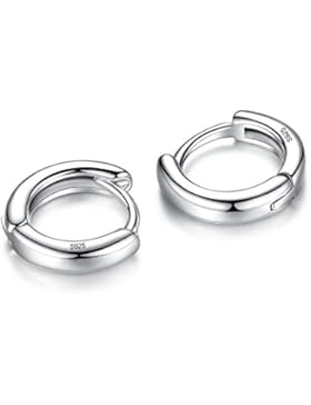 Fashmond Creolen Damen Silber 925 und Zirkonia Ear Hoop ValentinstagGeschenke für Herren Kinder Frauen