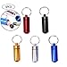 Produktbild 5PCS Wasserdichten Outdoor-Camping Reisende Bewegliche Aluminiumpille-Kasten-Kasten-Flaschen-Speicher-Halter-Behälter Keychain Pille Halter Notfall Aspirin-Halter