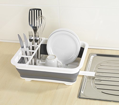 Wenko 54780100 Geschirrabtropfer faltbar Geschirr-Abtropfständer, Abtropfgestell, Polypropylen, weiß, 31 x 36,5 x 13 cm - 4