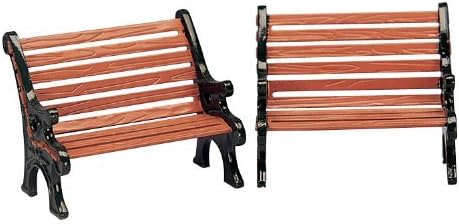 Lemax Set of Two Park Benches by Table Accents