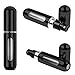 SODIAL(R) Mini 5ml Easy Fill Refillable Travel Perfume Atomizer Pump Spray Pocket Bottle black