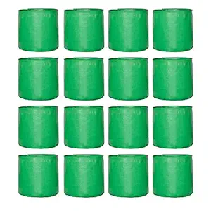 Leafy Tales HDPE Terrace Gardening Grow Bags, Green Color 9 x 9 inches, 16 Pieces