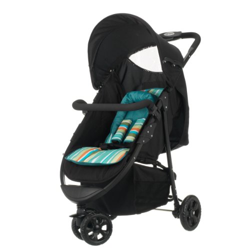 Obaby Tour 3 Wheeler (Black with Turquoise Stripe)