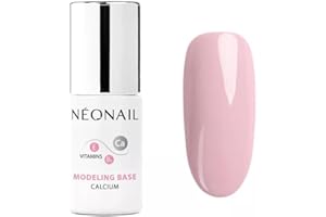 NÉONAIL Vernis Semi Permanent Base Coat 7,2 ml - Vernis Gel UV Semi Permanent - Modeling Base Calcium Neutral Pink - Vernis à Ongles - Gel Polish - Gel UV - Nail Art
