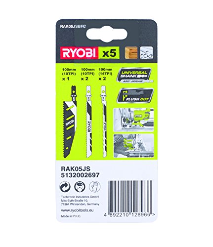 Ryobi 5-teilig Stichsägeblattset, 5132002697 - 2