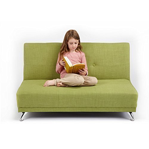 Ready Steady Bed 2-Seater Convertible Clic Clac Children's Sofa Bed, 121 x 104 x 30 cm, Lime Green