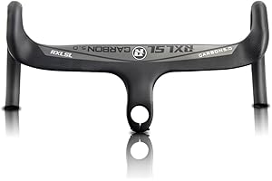 RXL SL Manubrio Integrato Bici da Corsa in Carbonio 3K Opaco Nero - Instradamento Interno 420 * 90mm