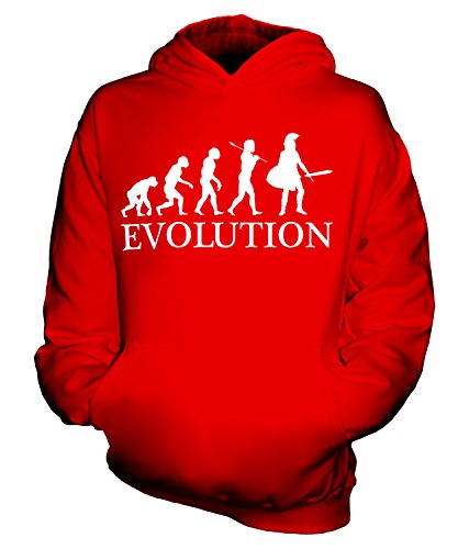 Candymix - Spartan Evolution of Man - Unisex Kids Hoodie Boys Girls Childrens Toddlers Hooded Sweater Top