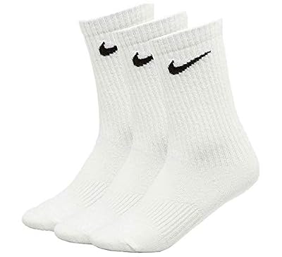 Nike Men's U NK Everyday LTWT Crew 3PR Socks Homme, White, FR : S (Taille Fabricant : S)