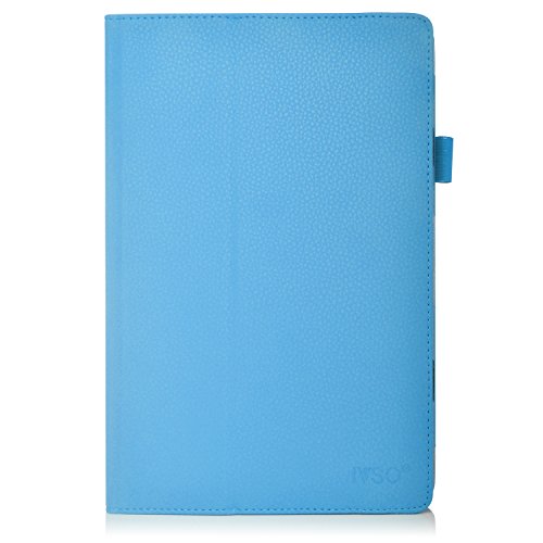 Lenovo Miix 310 hülle, IVSO hochwertiges PU Leder Etui hülle Tasche Case – mit Standfunktion,super 360° Anti-Wrestling, ist für Lenovo Miix 310 25,65 cm (10,1 Zoll HD) Tablet PC perfekt geeignet, Blau - 9