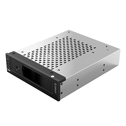 ORICO 3,5" auf 5,25" Wechselrahmen, Einbaurahmen für 3,5" Festplatten Interne SATA HDD, 5,25" Laufwerksschacht Adapter für Desktop-PC Computer CD-/DVD-ROM, Rostfreier Stahl