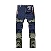 Produktbild Ba Zha HEI Männer Wasserdichte Outdoor Wandern Klettern Warme Hosen Taktische Hosen Winddicht Atmungsaktiv Tragen Feuchtigkeit Schweiß Schnell Trocknende Wanderhose Outdoorhose (Blau, 3XL)