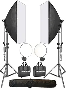 OCTOVA LV460 Professional Soft Led Photo & Video Light Softbox Lighting Kit (2) for YouTube Constant Studio Videography, Portrait Shooting, Product Photography Continuous Key, Fill and Back Light