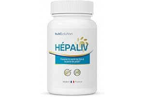 NutriSolution Hépaliv Complément Soutien Hépatique - Formule Détox Avancée avec Chardon-Marie, Desmodium & Thé Vert pour la Santé du Foie, Gestion du Poids & Brûle-Graisses - 60 Gélules (1)