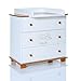 Baby Changing Chest Elephant - Nursery Furniture Changer Unit With 3 Drawers - Baby Changing Table removeable