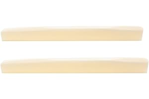 Musiclily Pro 73,66mm Compensé Guitare Acoustique Sillet Chevalet Os pour Martin Style 6 Cordes, Ivoire(2 Pièces)