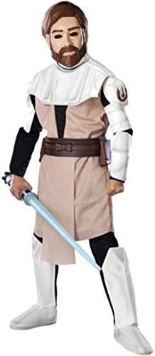 Star Wars The Clone Wars Costume Kids Childrens Deluxe Obi-Wan Kenobi Outfit 3-4 Years