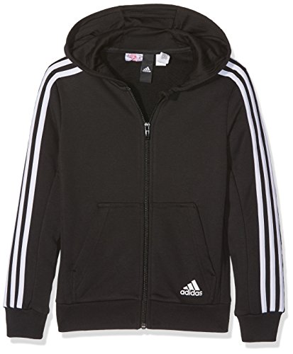 Preisvergleich Produktbild adidas Jungen Essentials 3-Stripes Full Zip Hoodie, Black, 140