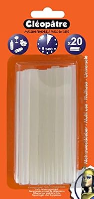 Cleopatre Cléopâtre - PO20RCT - Cléo'STICK FIX - Pack de 20 Bâtonnets de Recharge de Colle Multi-Usage pour pistolet à colle