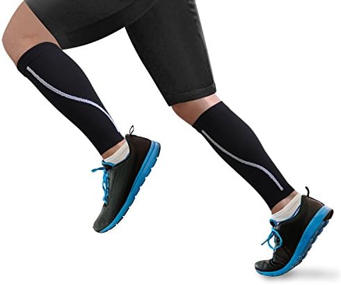 Calf Compression Sleeves for Men and Women, DECEYO graduated compression leg sleeves for Shin Splints, Medical Care, Running, Football, Basketball, Golf, Tennis, Flying, Air Travelling, Nurses (X-Large)