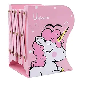 BeeWee Bookends Unicorn Book Stand Shelf Organiser (Unicorn Pink)