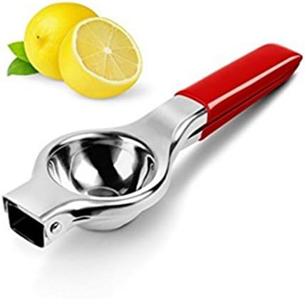 Lemon Squeezer -Super Horse Professional Stainless Steel Lemon Lime Citrus Orange Juice Manual Press Squeezer- Lemon Press（red）