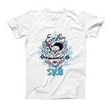 Ajuste cómodo Skateboarding Is Everything Old School Style Illustration T-Shirt - Hombre - Blanco - XXL