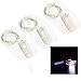 Produktbild MAXGOODS 3 Stk 2m 20 LED Batterie Kupferdraht Lichterketten, Mini Fairy String Lichts, Weihnachten Partys Neujahr Zuhause Zimmer Innen Außen Dekor Geschenk (Weiß)