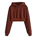 Produktbild ABsoar Kapuzenpullover Damen Patchwork Hoodies Frauen Lange Hülsen Shirt mit Kapuze Pullover Rundhalsausschnitt Oberseiten Sportshirt Streetwear