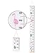 Produktbild decalmile Kinder Wachstum Diagramm Höhe Herrscher Entfernbar Messdiagramm Lineal Wandbehang für Baby Kinderzimmer Jungen Mädchen Zimmer Dekor (79''x7.9'', Flamingo)